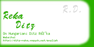 reka ditz business card